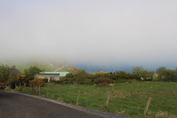Gobbins brouillard Irlande